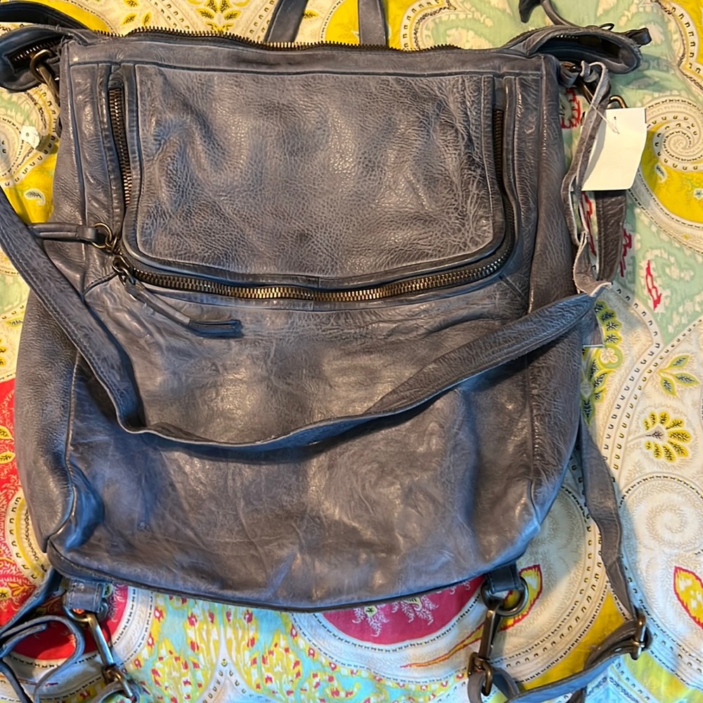 COPY - New soft Tano leather bag/backpack with straps, side zipped deep pockets